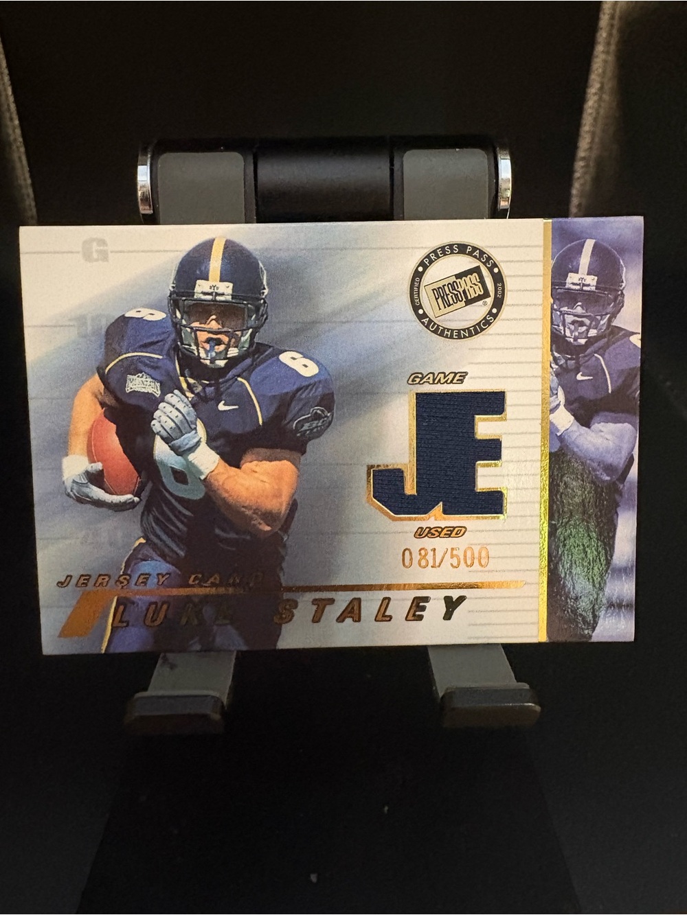 Luke Staley Game-Used Jersey Card